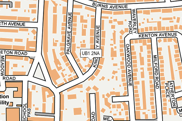 UB1 2NA map - OS OpenMap – Local (Ordnance Survey)