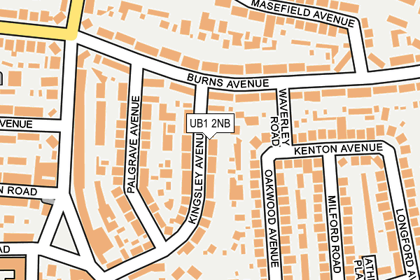 UB1 2NB map - OS OpenMap – Local (Ordnance Survey)