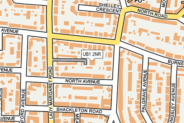 UB1 2NR map - OS OpenMap – Local (Ordnance Survey)