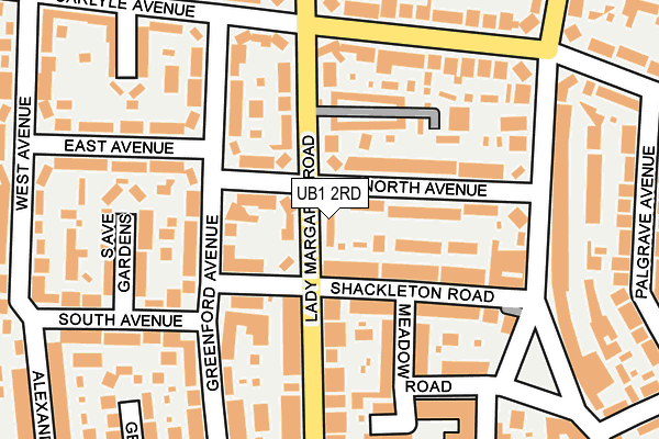 UB1 2RD map - OS OpenMap – Local (Ordnance Survey)