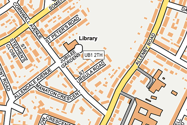 UB1 2TH map - OS OpenMap – Local (Ordnance Survey)
