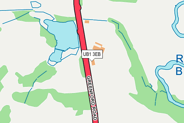 UB1 3EB map - OS OpenMap – Local (Ordnance Survey)