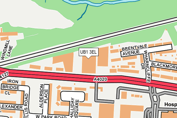 UB1 3EL map - OS OpenMap – Local (Ordnance Survey)