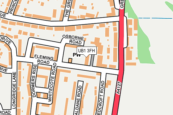 UB1 3FH map - OS OpenMap – Local (Ordnance Survey)