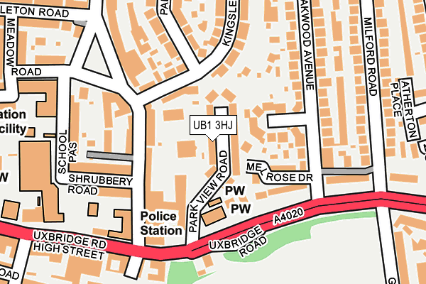 UB1 3HJ map - OS OpenMap – Local (Ordnance Survey)