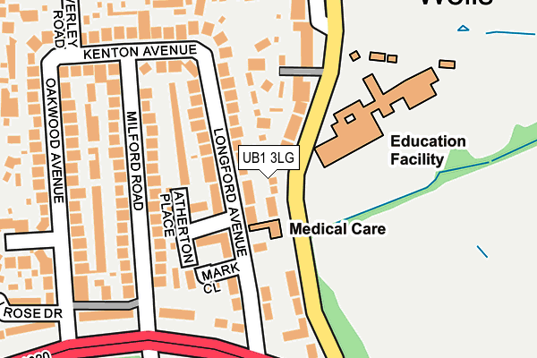 UB1 3LG map - OS OpenMap – Local (Ordnance Survey)