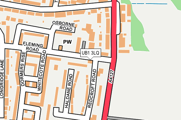 UB1 3LQ map - OS OpenMap – Local (Ordnance Survey)