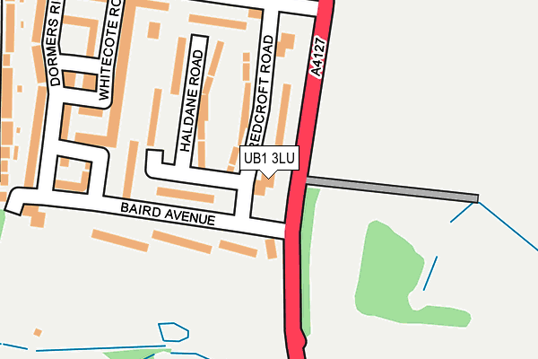 UB1 3LU map - OS OpenMap – Local (Ordnance Survey)