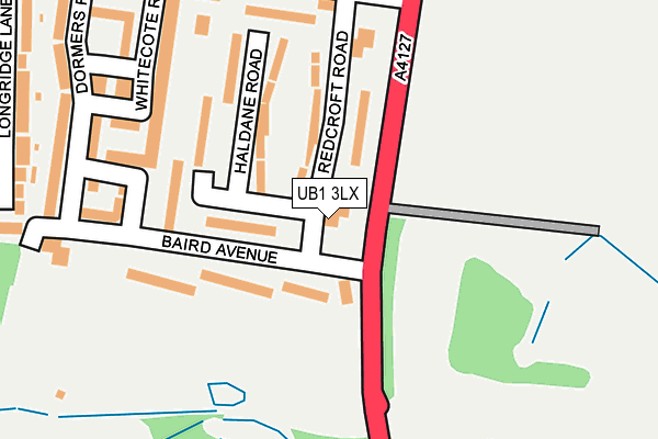 UB1 3LX map - OS OpenMap – Local (Ordnance Survey)