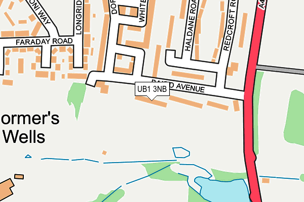 UB1 3NB map - OS OpenMap – Local (Ordnance Survey)