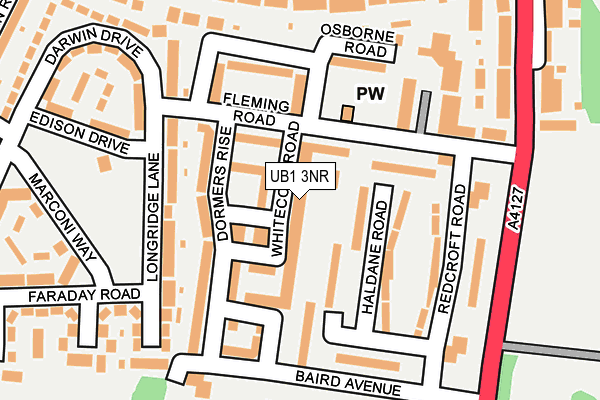 UB1 3NR map - OS OpenMap – Local (Ordnance Survey)