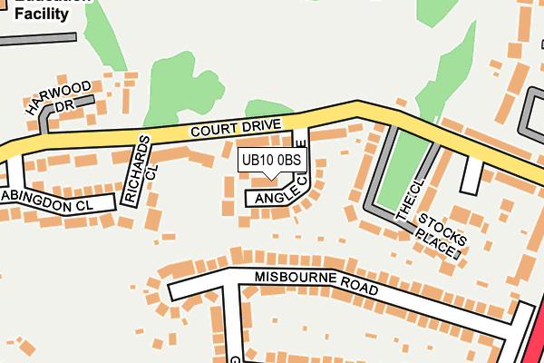 UB10 0BS map - OS OpenMap – Local (Ordnance Survey)