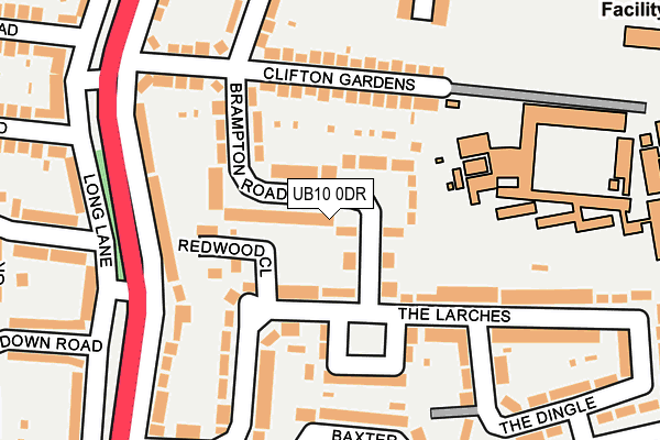 UB10 0DR map - OS OpenMap – Local (Ordnance Survey)