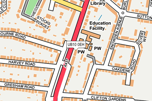 UB10 0EH map - OS OpenMap – Local (Ordnance Survey)