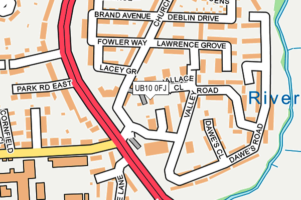 UB10 0FJ map - OS OpenMap – Local (Ordnance Survey)
