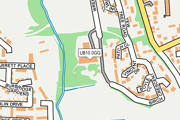 UB10 0GG map - OS OpenMap – Local (Ordnance Survey)