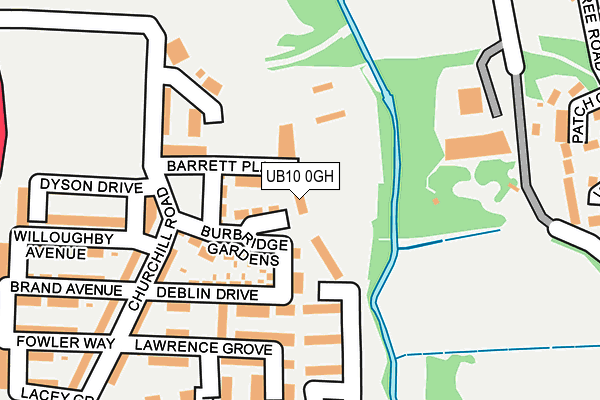 UB10 0GH map - OS OpenMap – Local (Ordnance Survey)