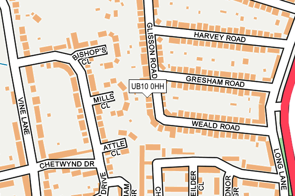 UB10 0HH map - OS OpenMap – Local (Ordnance Survey)