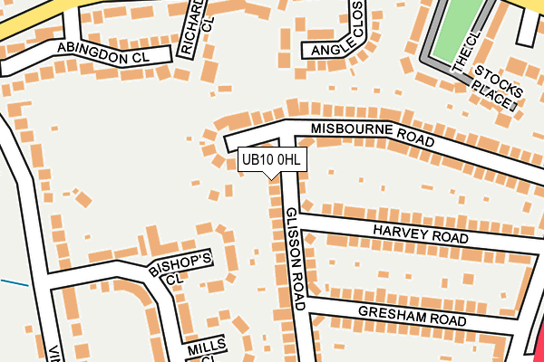 UB10 0HL map - OS OpenMap – Local (Ordnance Survey)