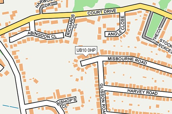 UB10 0HP map - OS OpenMap – Local (Ordnance Survey)