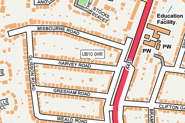 UB10 0HR map - OS OpenMap – Local (Ordnance Survey)