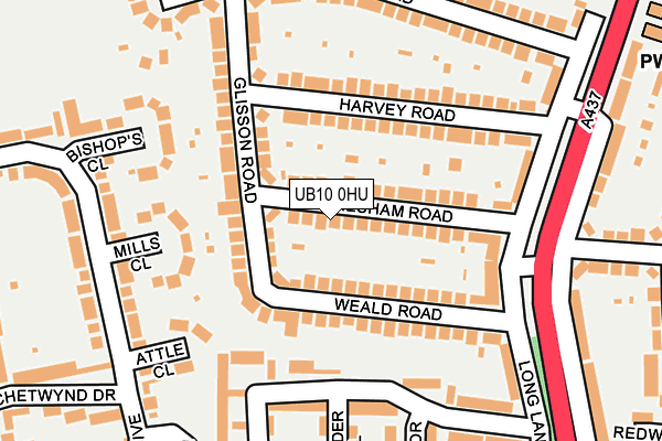 UB10 0HU map - OS OpenMap – Local (Ordnance Survey)