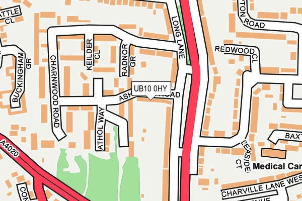 UB10 0HY map - OS OpenMap – Local (Ordnance Survey)