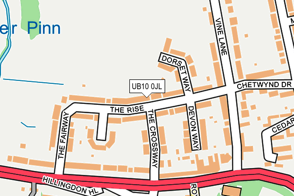 UB10 0JL map - OS OpenMap – Local (Ordnance Survey)