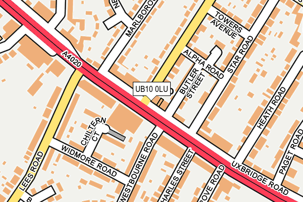 UB10 0LU map - OS OpenMap – Local (Ordnance Survey)