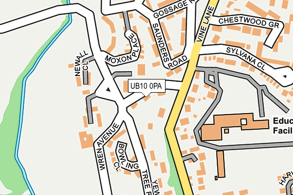 UB10 0PA map - OS OpenMap – Local (Ordnance Survey)