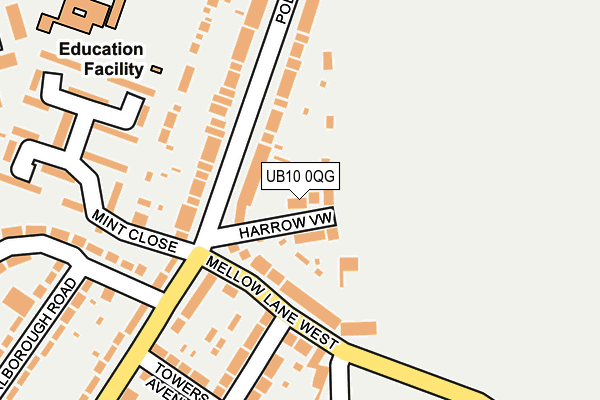 UB10 0QG map - OS OpenMap – Local (Ordnance Survey)