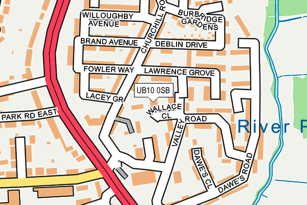 UB10 0SB map - OS OpenMap – Local (Ordnance Survey)