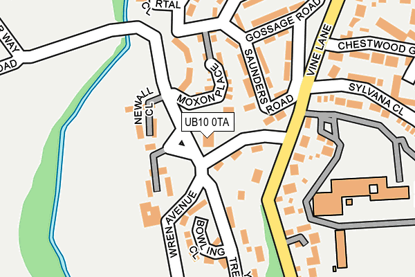 UB10 0TA map - OS OpenMap – Local (Ordnance Survey)