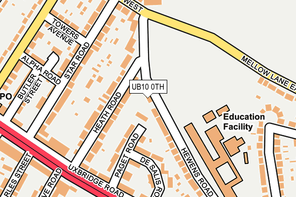 UB10 0TH map - OS OpenMap – Local (Ordnance Survey)