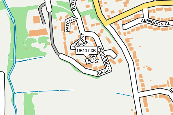 UB10 0XB map - OS OpenMap – Local (Ordnance Survey)
