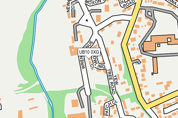 UB10 0XG map - OS OpenMap – Local (Ordnance Survey)