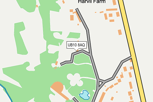 UB10 8AQ map - OS OpenMap – Local (Ordnance Survey)