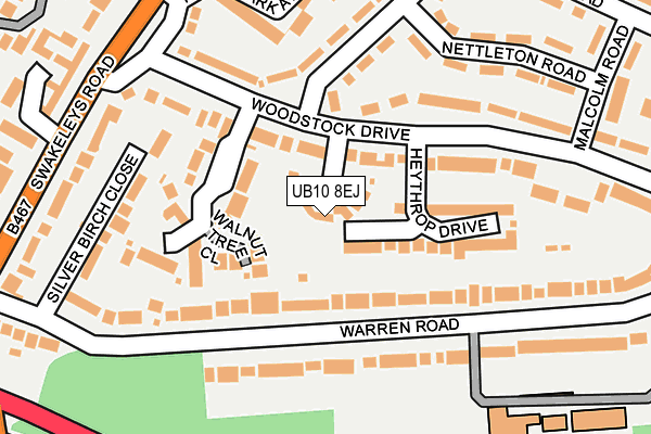 UB10 8EJ map - OS OpenMap – Local (Ordnance Survey)