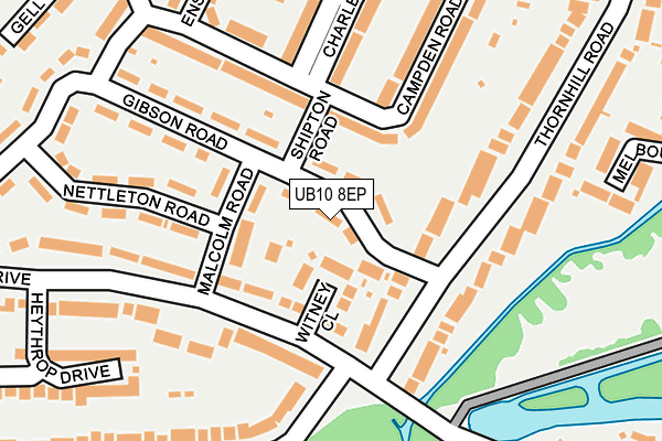 UB10 8EP map - OS OpenMap – Local (Ordnance Survey)
