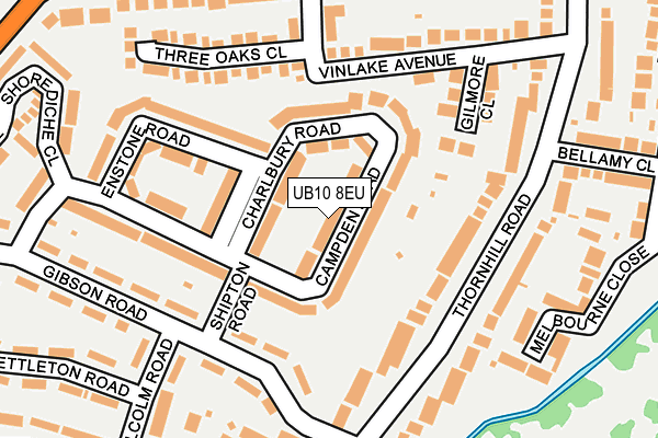 UB10 8EU map - OS OpenMap – Local (Ordnance Survey)
