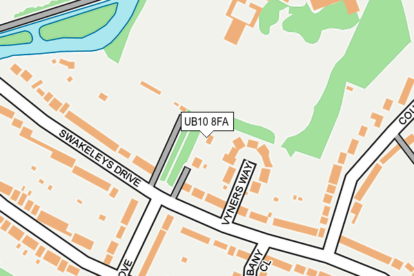 UB10 8FA map - OS OpenMap – Local (Ordnance Survey)