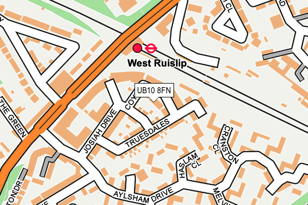 UB10 8FN map - OS OpenMap – Local (Ordnance Survey)