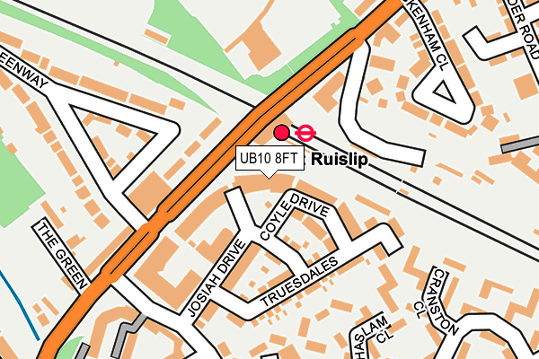 UB10 8FT map - OS OpenMap – Local (Ordnance Survey)