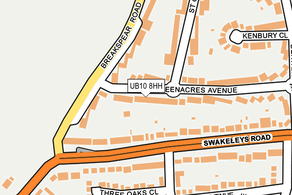 UB10 8HH map - OS OpenMap – Local (Ordnance Survey)