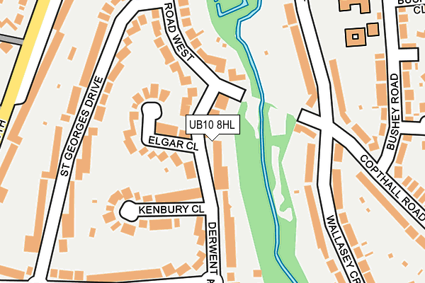 UB10 8HL map - OS OpenMap – Local (Ordnance Survey)