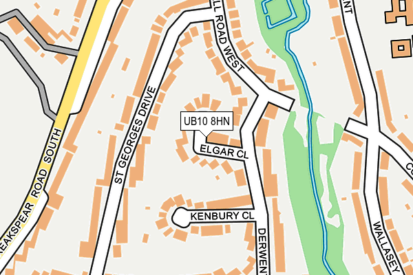 UB10 8HN map - OS OpenMap – Local (Ordnance Survey)