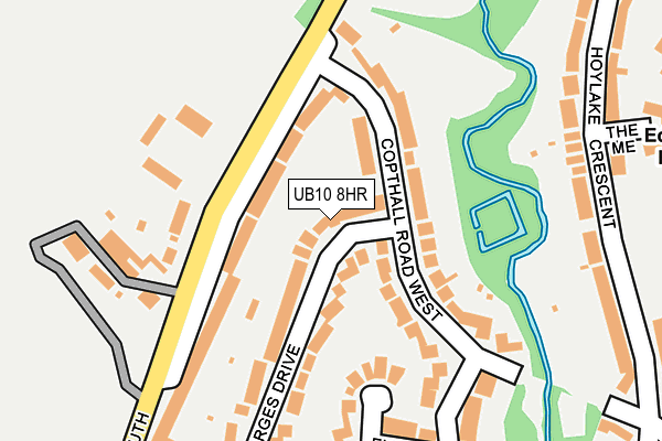 UB10 8HR map - OS OpenMap – Local (Ordnance Survey)
