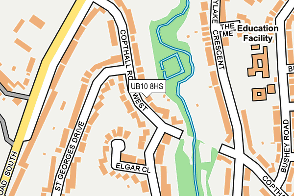 UB10 8HS map - OS OpenMap – Local (Ordnance Survey)