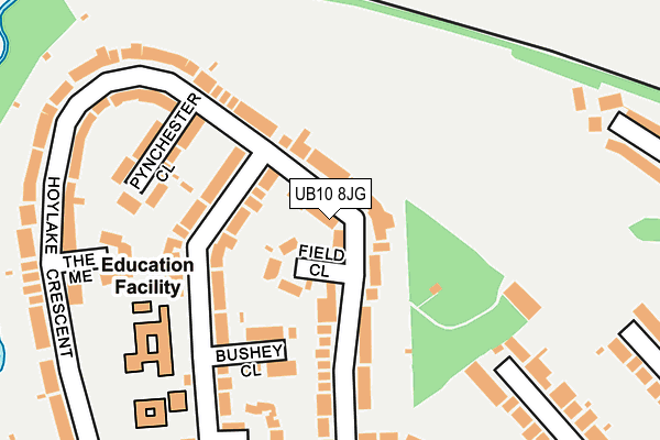 UB10 8JG map - OS OpenMap – Local (Ordnance Survey)