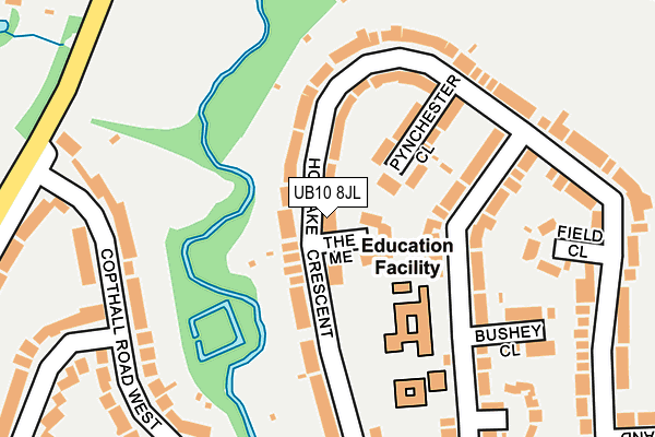 UB10 8JL map - OS OpenMap – Local (Ordnance Survey)